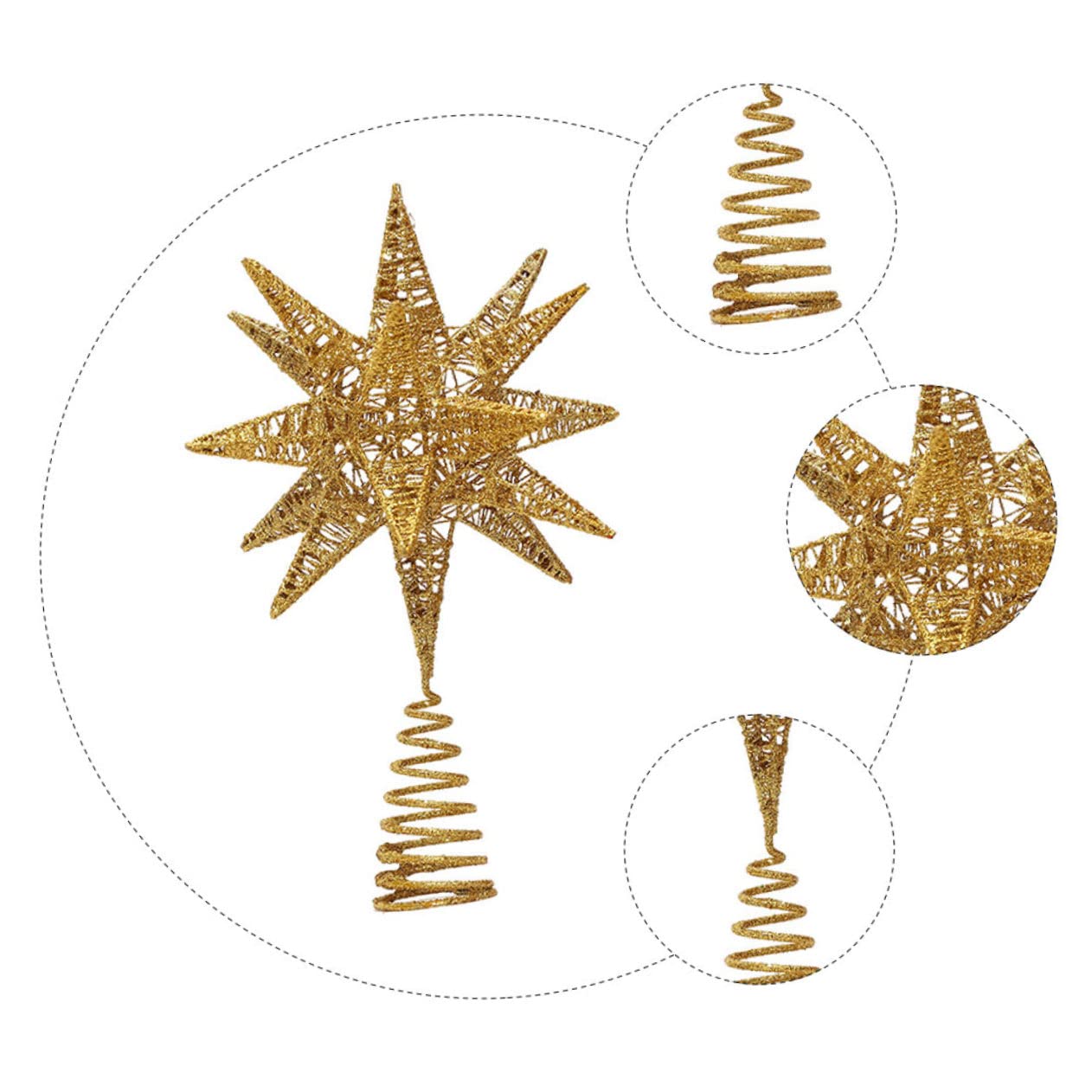 Decorazione Natalizia A Forma Di Stella Accessorio Decorativo Per Albero Di Natale Per Addobbi Natalizi Per Albero E Decorazione Natalizia