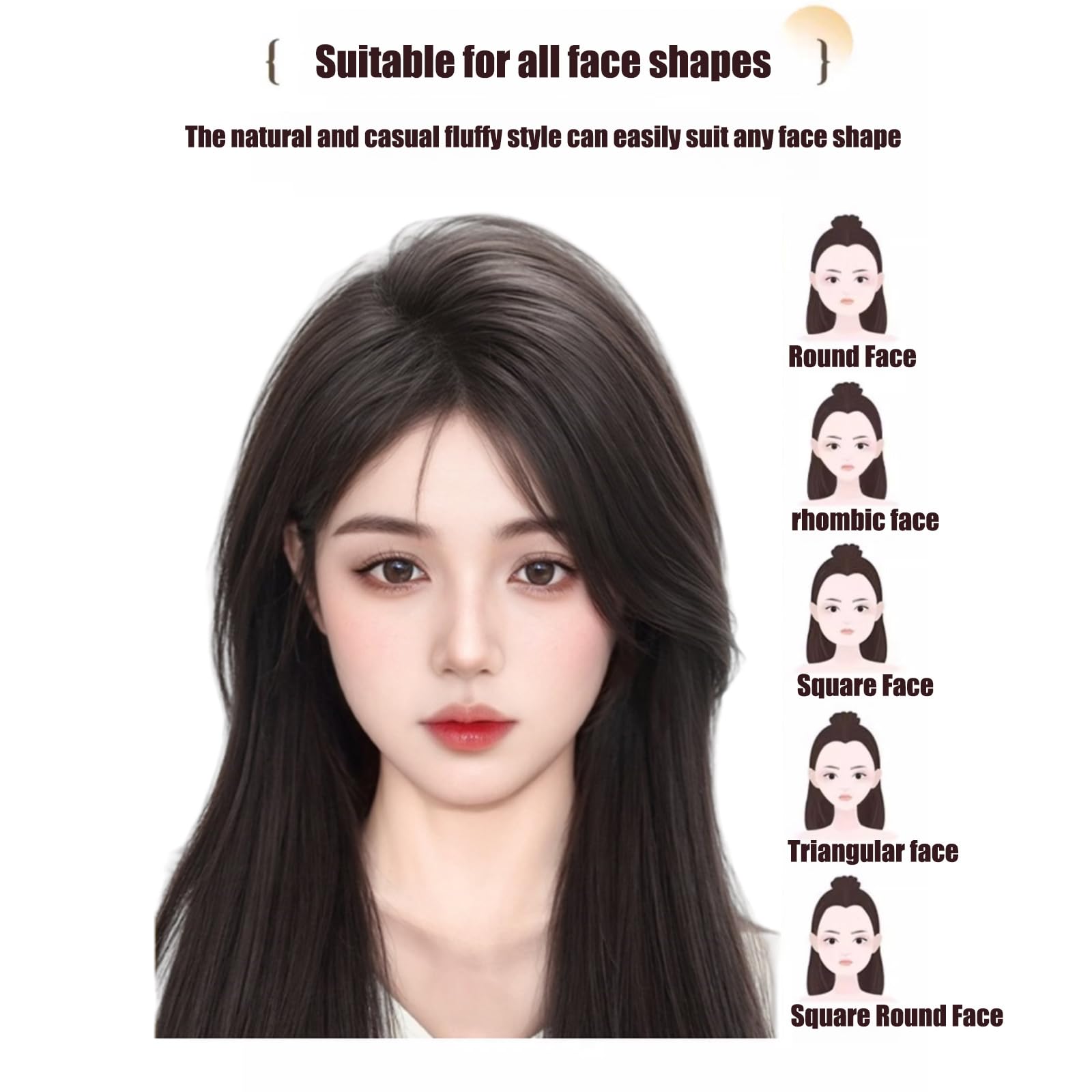Natural,10（inch）,Frauen Clip in Pony, 100% Haarteil Echthaar Bangs Extensions Echthaar One Piece Human Hair Clip in Pony Für Das Tägliche Tragen