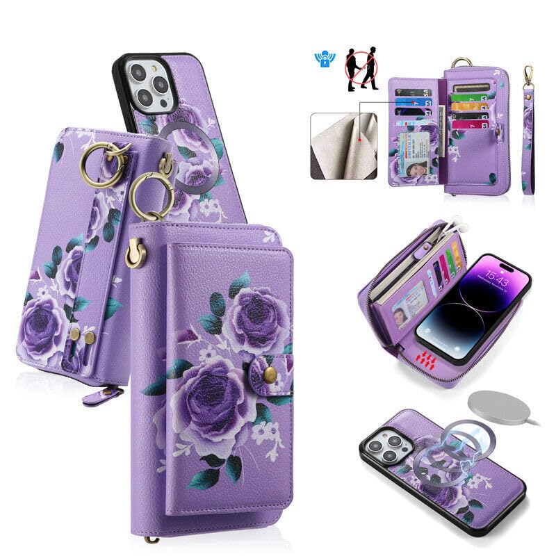 Protection intégrale iPhone 12 Pro Max étui portefeuille cuir à rabat