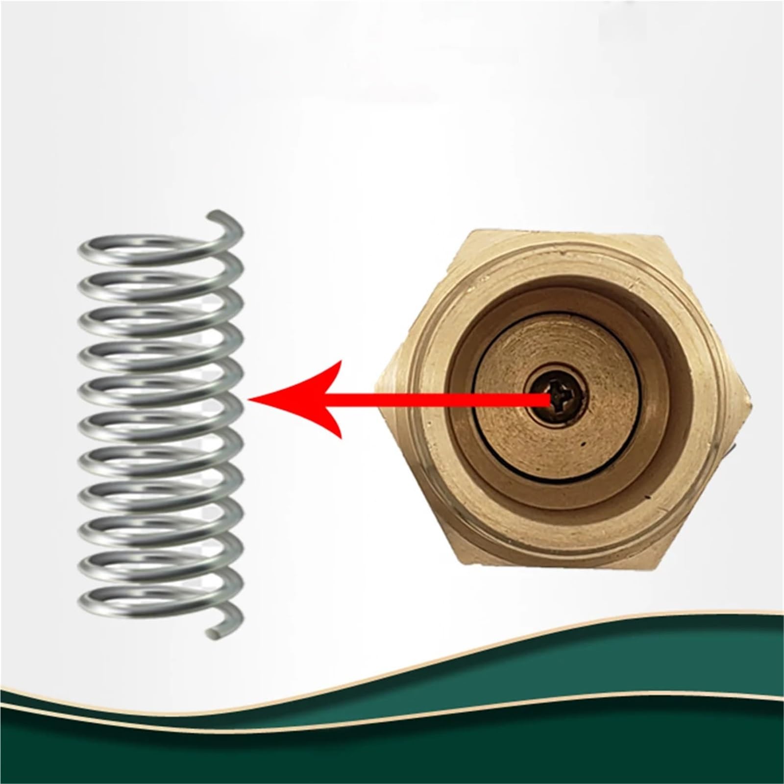 Valvola Sicurezza Ottone Valvola di sicurezza in rame a molla | 8/13/16 bar for scarico pressione compressore d'aria a vite(1",0.8Mpa)