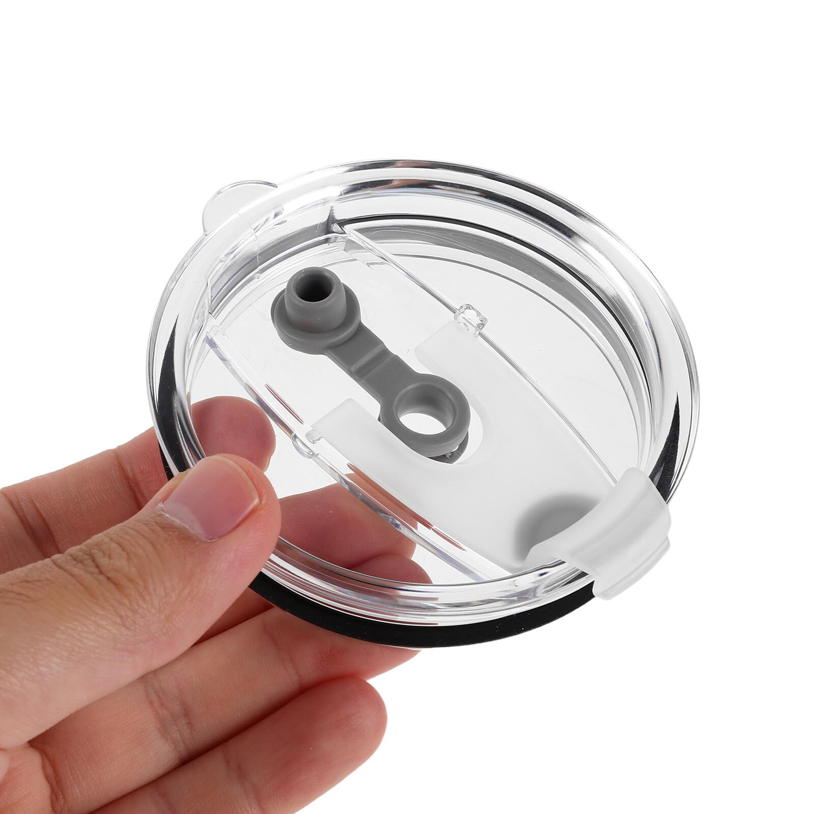 TOYANDONA 10 Stück Auslaufsichere Becherdeckel mit Strohhalm Transparente Ersatzdeckel für 20/30 oz Isolierflaschen Spritzwassergeschützt Hitzebeständig und Wiederverwendbar