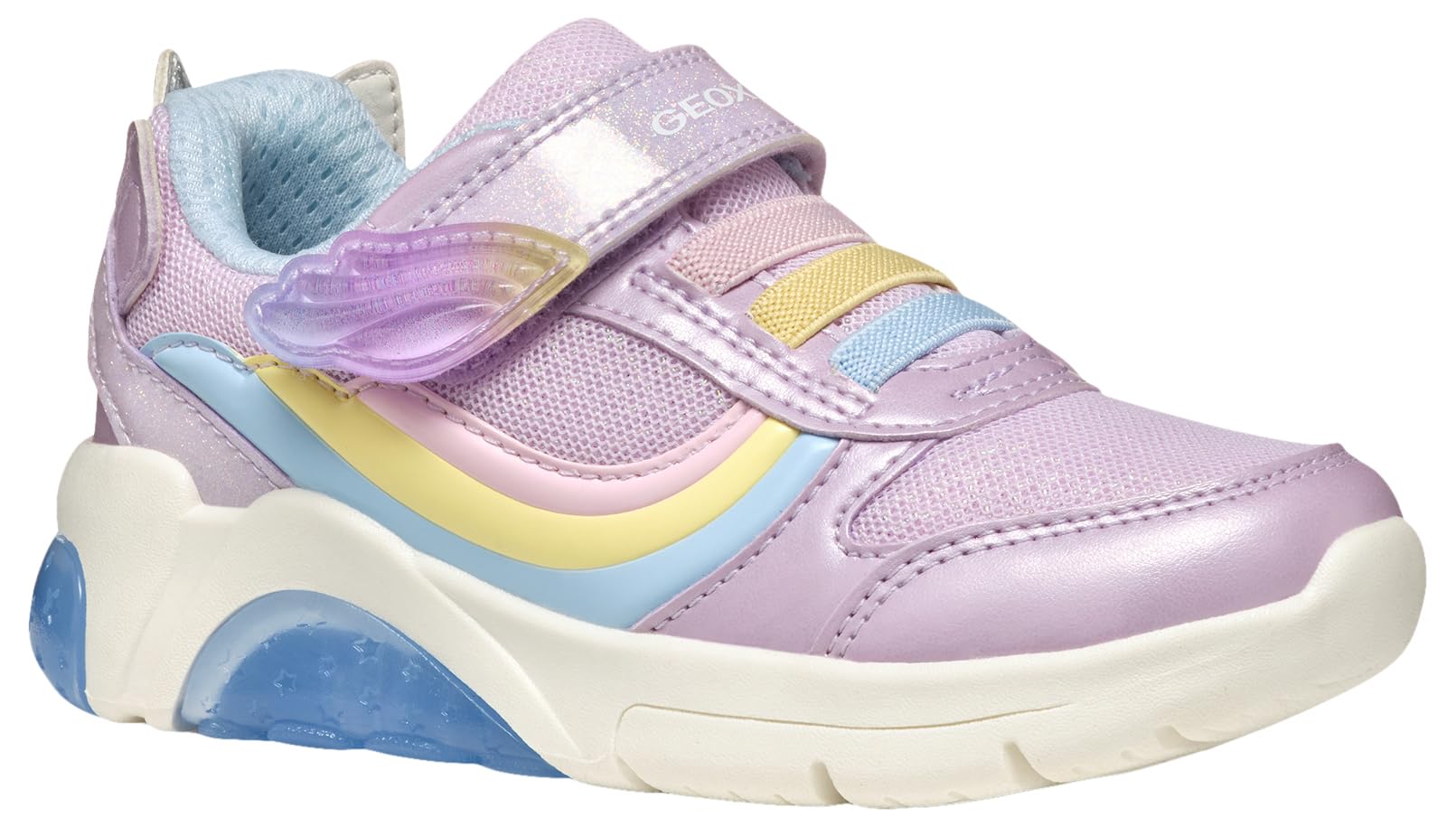 Geox J FADINLIGHT Girl A Sneaker, Lilac/Multicolor, 11 UK Child