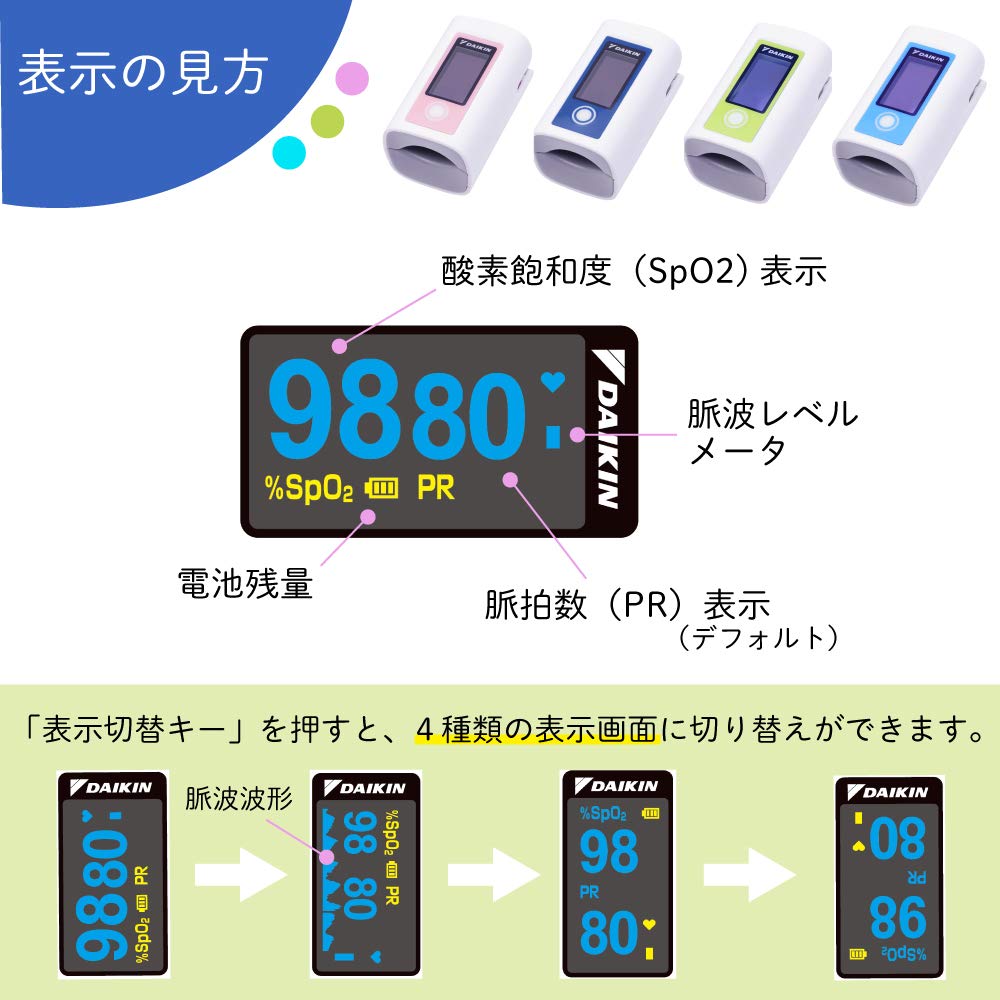 Amazon.co.jp: 【信頼のメーカー】ダイキン パルスオキシメーター