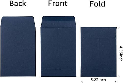 Miniatura 9 de Paquete de 100 sobres blancos para monedas pequeñas, sobres autoadhesivos de papel kraft para semillas, mini piezas, sellos para artículos pequeños,