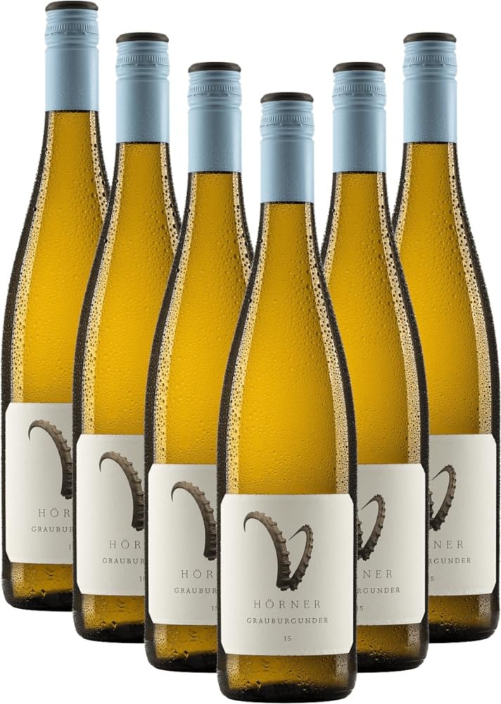 Steinbock Grauburgunder Weingut Hörner Weißwein 6 x 0,75l VINELLO - 6 x Weinpaket inkl. kostenlosem VINELLO.weinausgießer