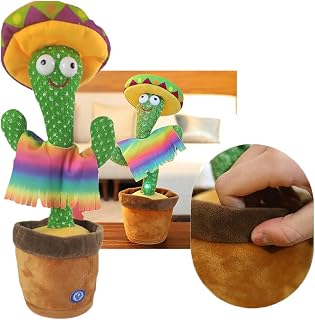 Cacto Dançante Mexicano Fala Repete Voz Pelucia Interativa Divertido
