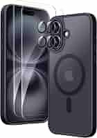 Funda Magnética Para IPhone 16 Pro (6.3") - Protección Militar, Compatible Con MagSafe, Con Cubierta Deslizante Para Cámara Y Soporte Giratorio 360°