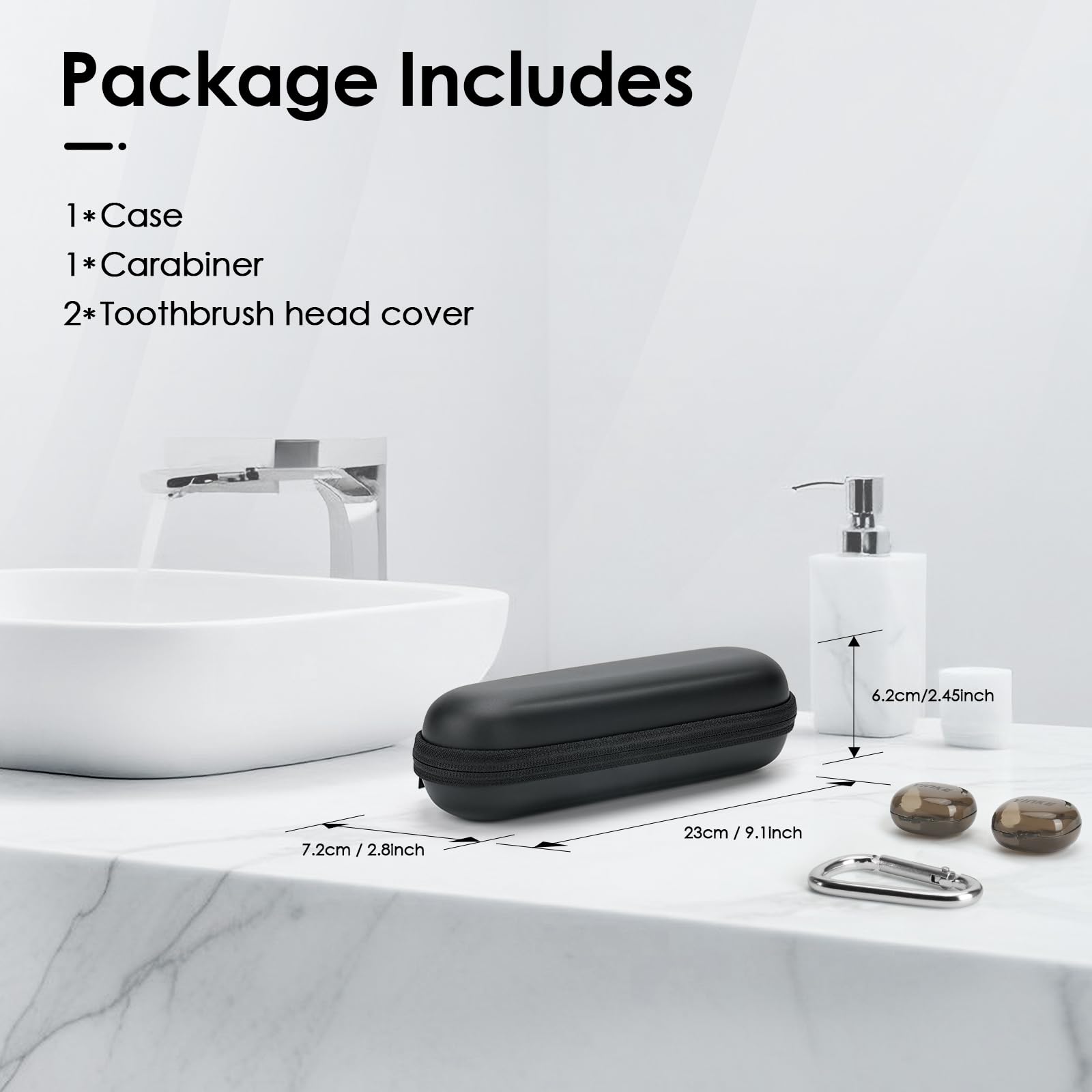Yinke Funda para cepillo de dientes eléctrico, funda de viaje para cepillo de dientes eléctrico, funda portátil para cepillo de dientes