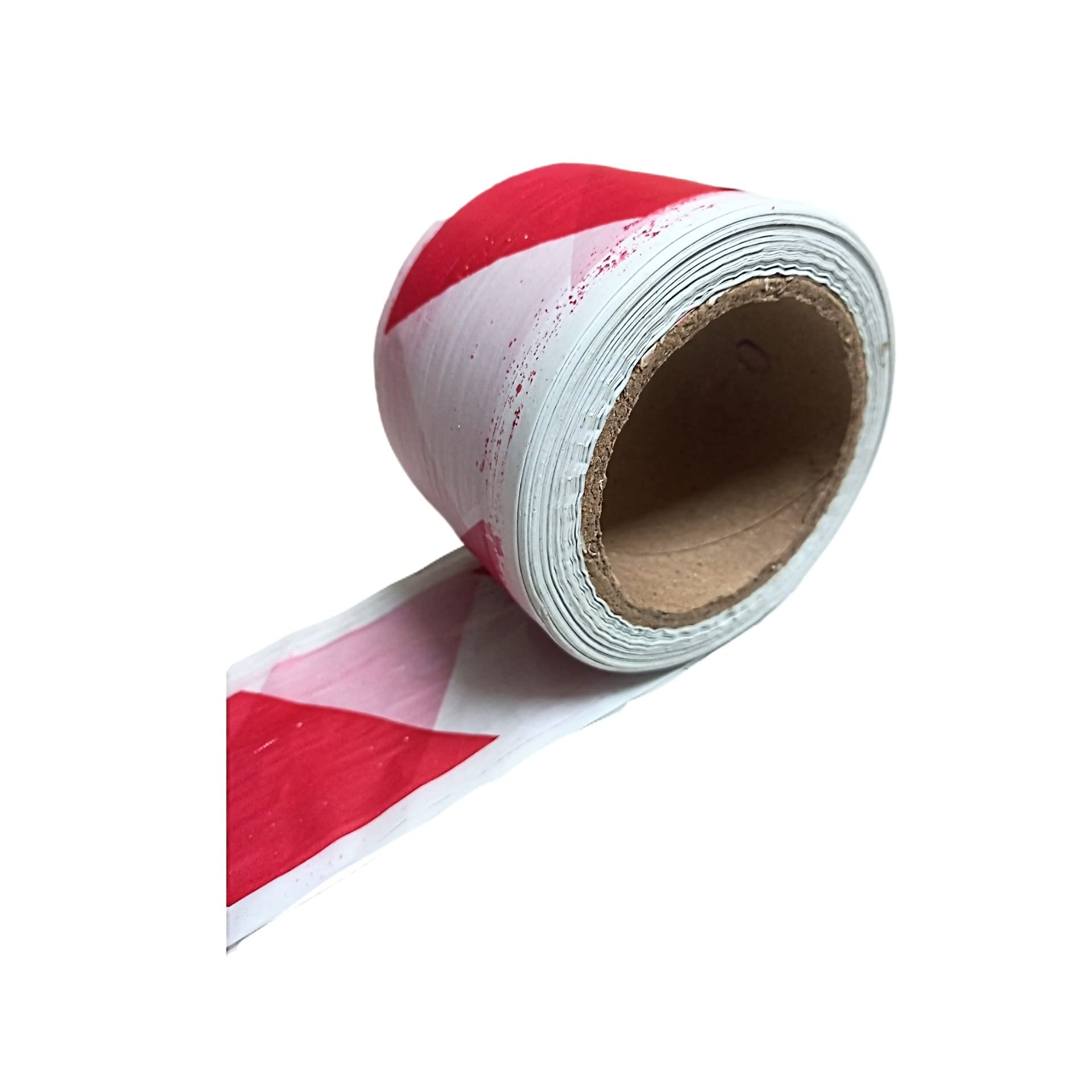 Phoenix Enterprise Barricade Tape Zebra Pattern Non Adhesive and Weatherproof Tape.Highly Visible Safety Barrier Tape with Zebra Print 3inch x 300 feet (90 mtrs.) (Red / White, 1)