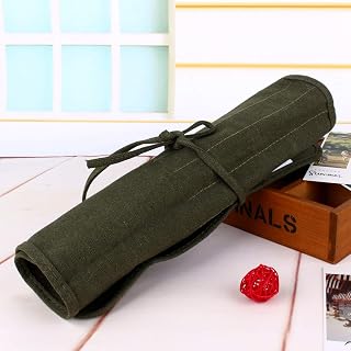 GLOGLOW Bolsa para pincéis de pintura, 22 compartimentos maiores, estojo para pincéis de pintura, suporte para caneta para impressão, caneta para desenhar, pinceis de aquarela