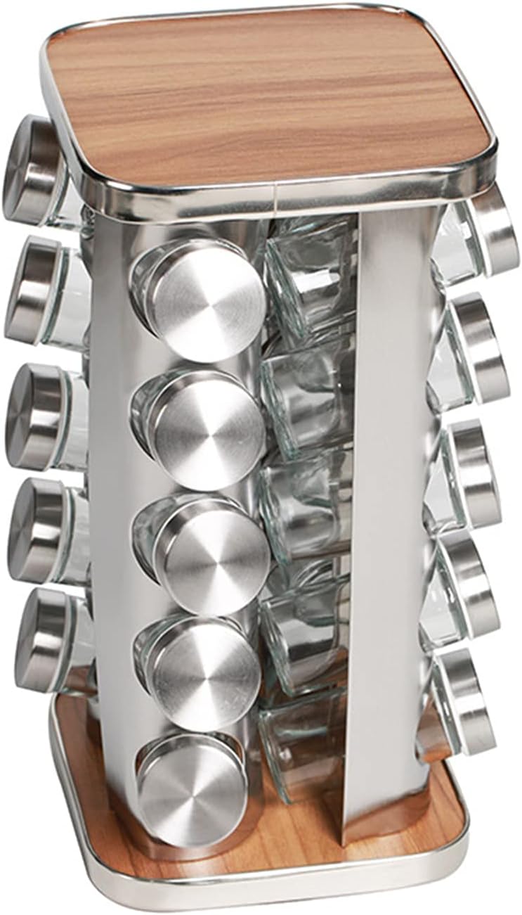 1793円 公式 Pure Vie 回転式スパイスボトルダー 個セット スパイスホルダー 調味料スタンド スパイスラック スパイス収納 調味料ケース 透明 調味料ボックス ラック調味料入れ おしゃれ 薬味 塩 コショウ入れタワー ステンレス 調味料置き 卓上スタンド 大容量