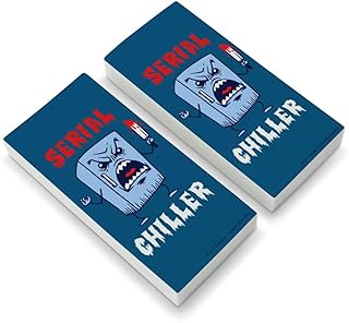 Serial Chiller Fridge Killer Funny Humor Eraser Set of 2