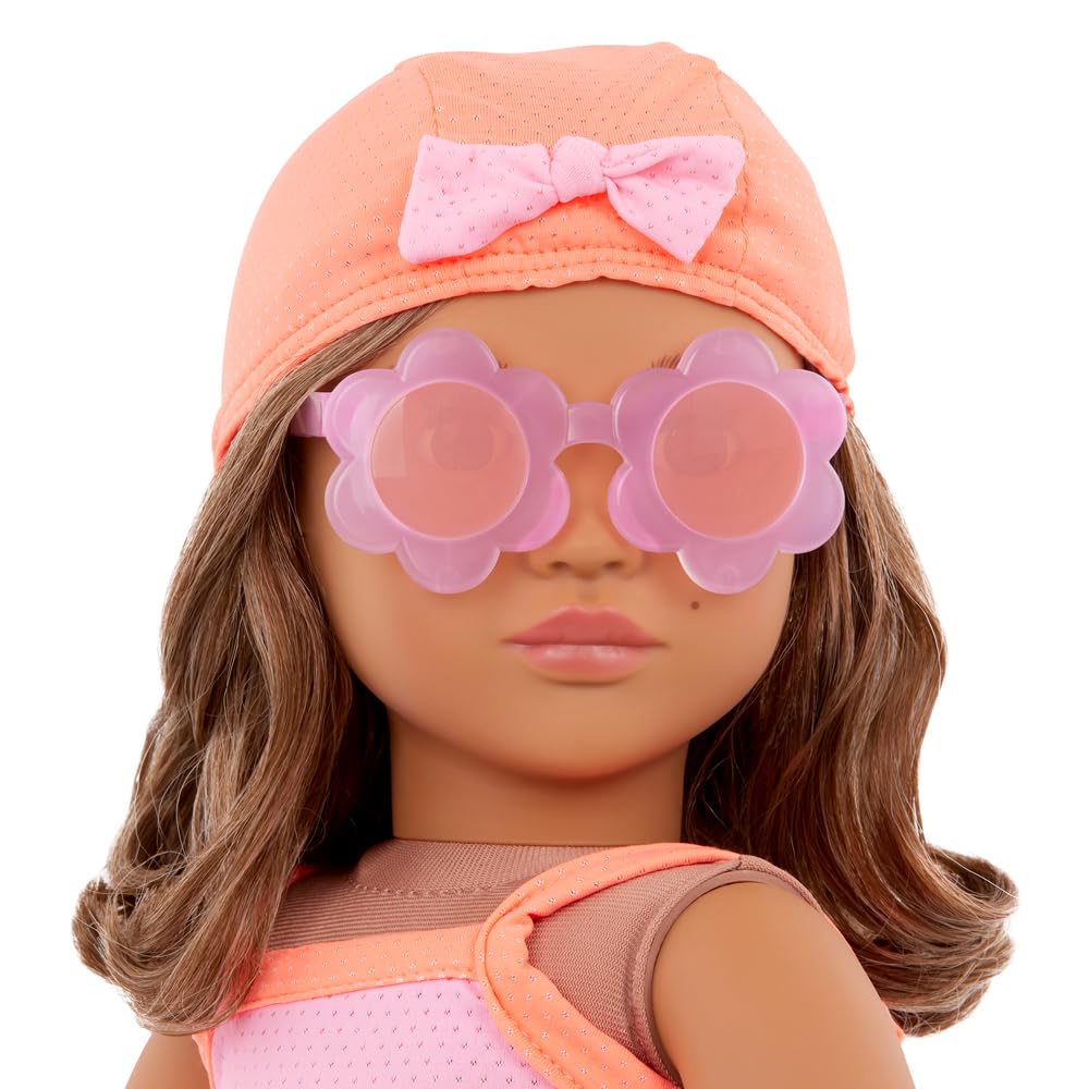 Our Generation – Vestiti per bambole da 46 cm – Con nuoto, occhiali da sole e sandali – Per bambini dai 3 anni in su, costume da bagno Floaty Fun
