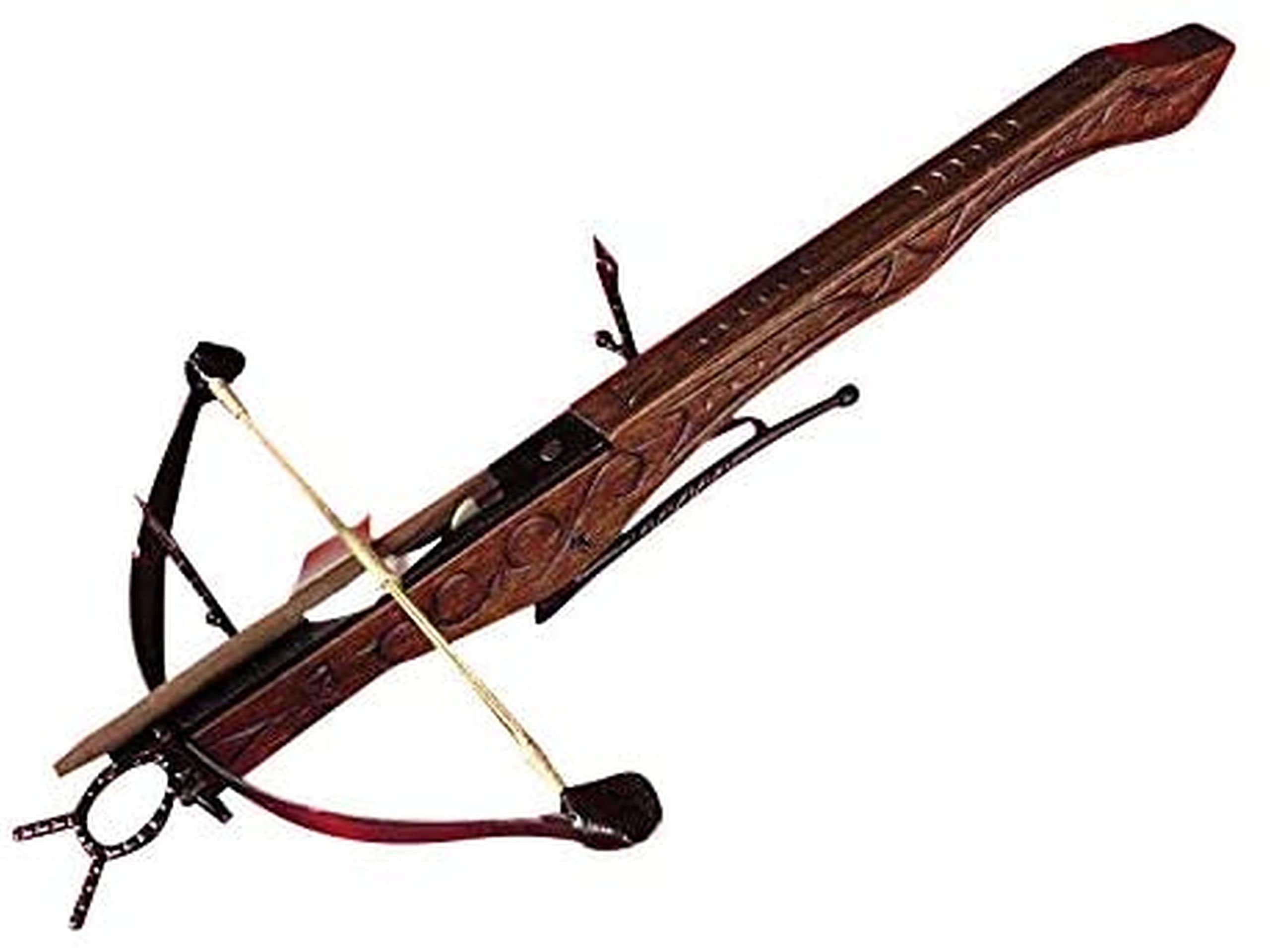 Dekorative Holzarmbrust XV. Jahrhundert AG0F.01 Ritterarmbrust Mittelalterliche Armbrust für historische Rekonstruktion für einen Sammler oder als Geschenk Feuert Nicht.
