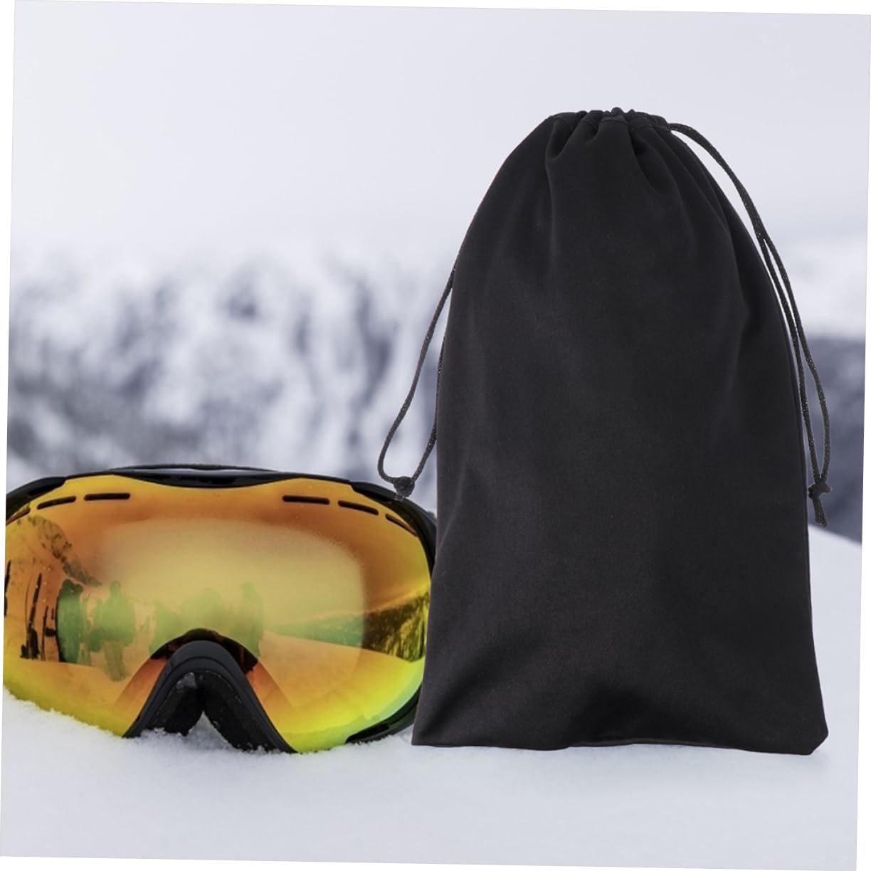 TOYANDONA Bolsa De Almacenamiento para Gafas De Nieve Pouch con Cordón para Esquiar Bolsa Y Portátil para Gafas Y Esquí