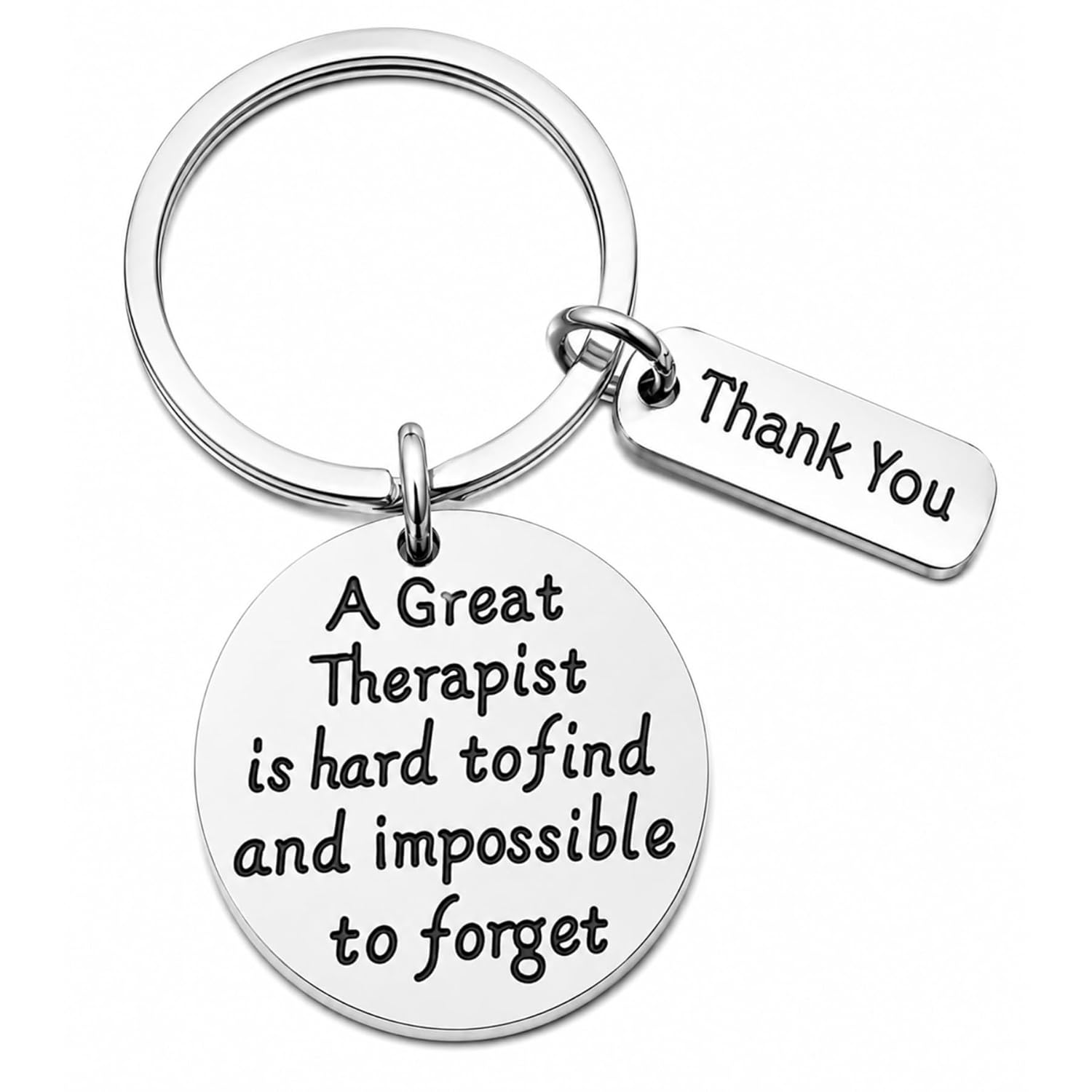 Infinity Collection Therapist Keychain – A Great Therapist is Hard to Find but Impossible to Forget Jewelry – Therapist Gift for Men and Women