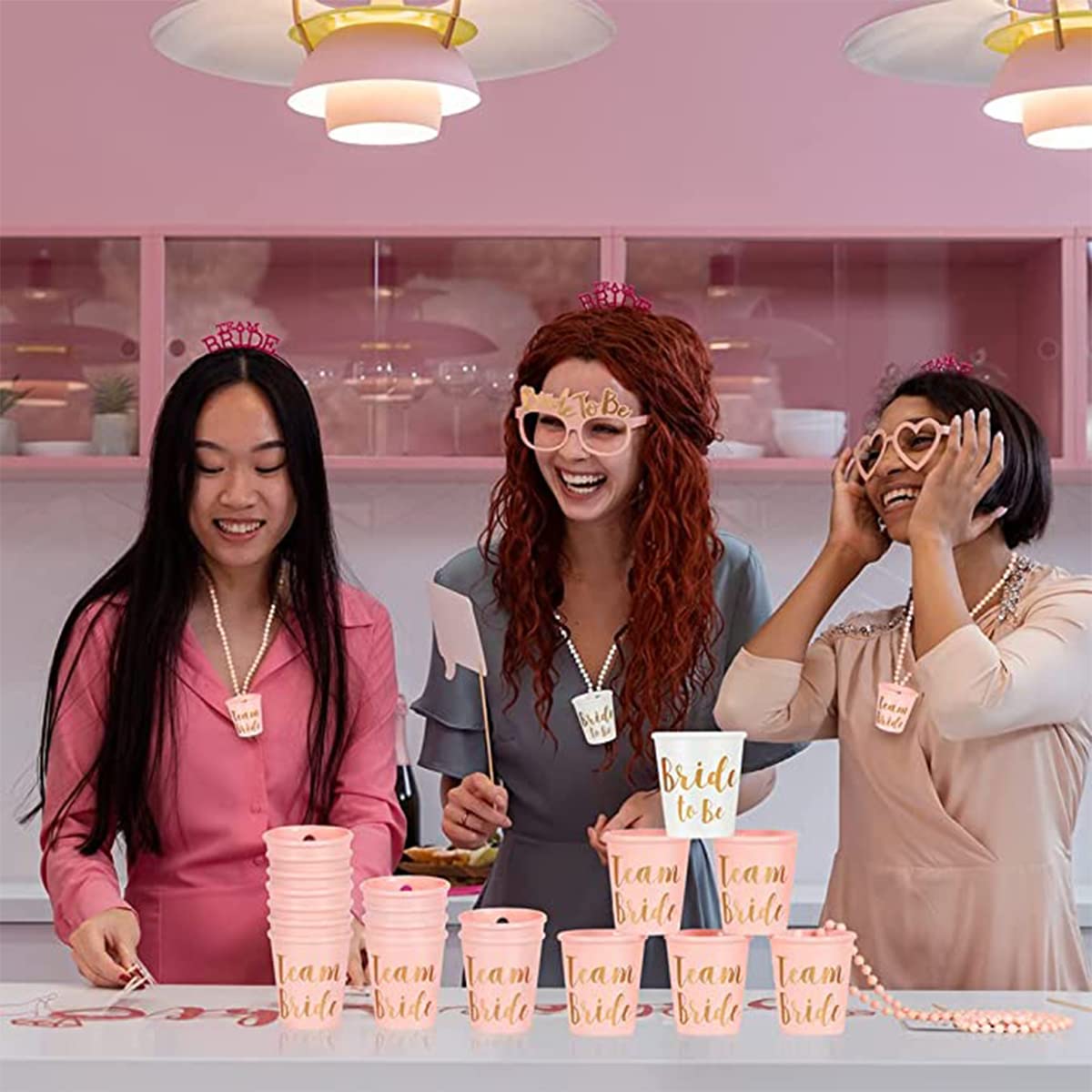 Lot De 12 Colliers Pour Enterrement De Vie De Jeune Fille, Verre à