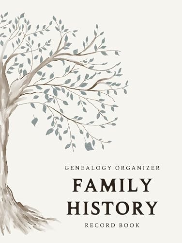 Family History Record Book: Genealogy Organizer with Ancestry Family Tree, Records of Ancestors and Cousins, World Maps for making notes and more