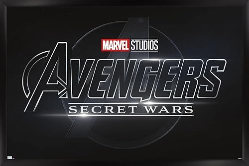 Vista 11 de Trends International Marvel Avengers: Secret Wars - Póster de pared con logotipo Versión enmarcada Barnwood