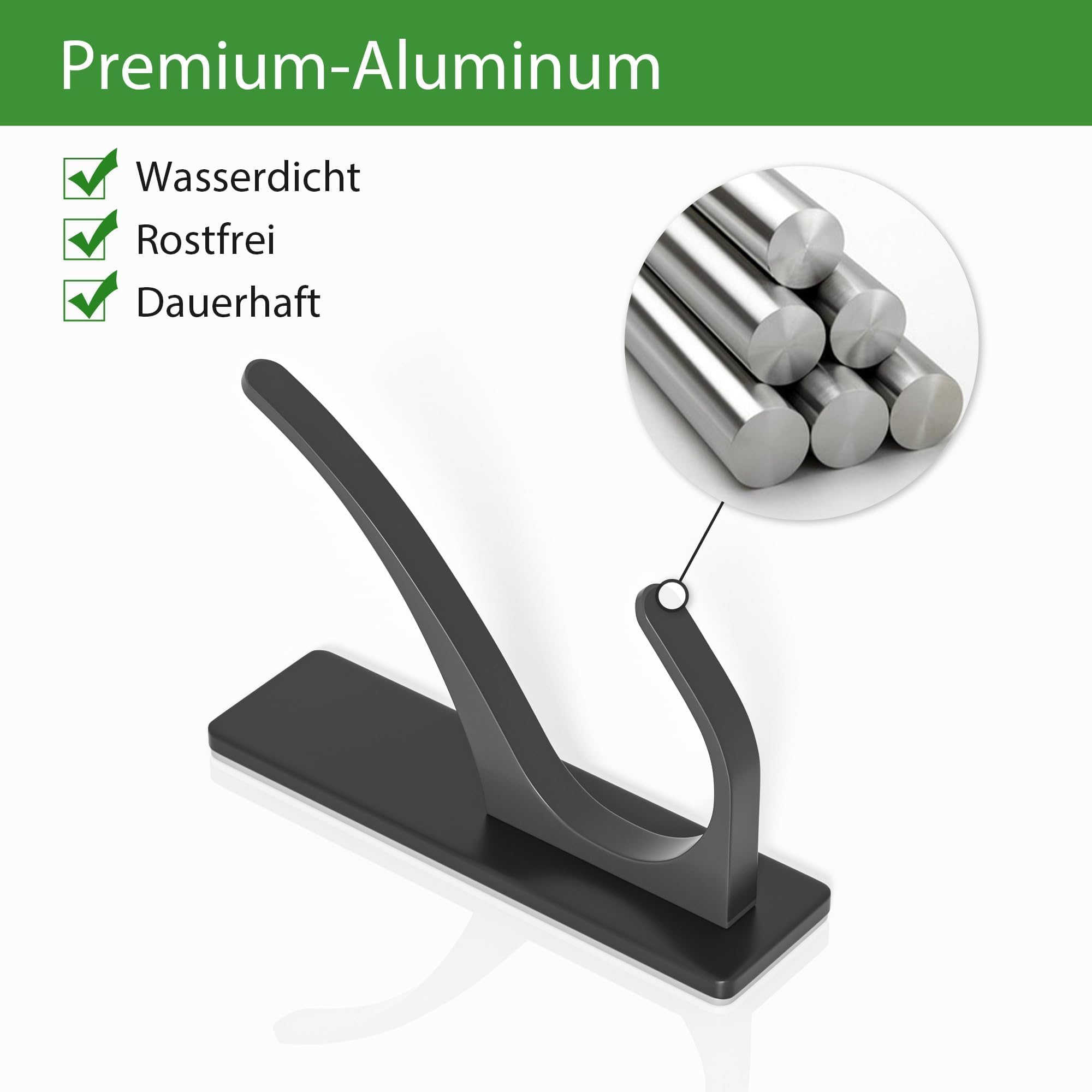 pickpiff Zelfklevende haken, extra sterk, zwart, handdoekhouder, zonder
