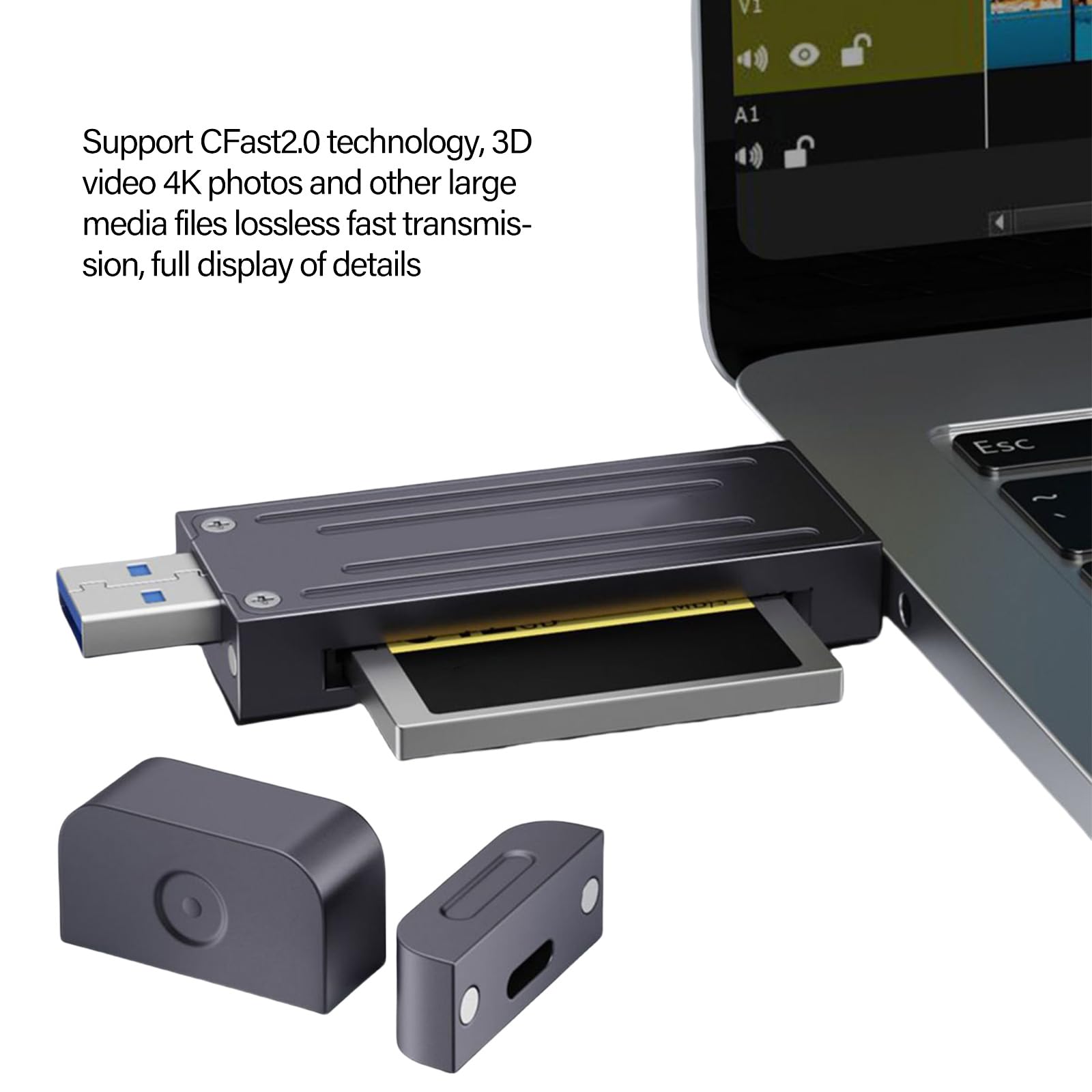 Fácil integración con dispositivos USB 3.2 tipo C y transmisión rápida de lector de tarjetas USB 3.2