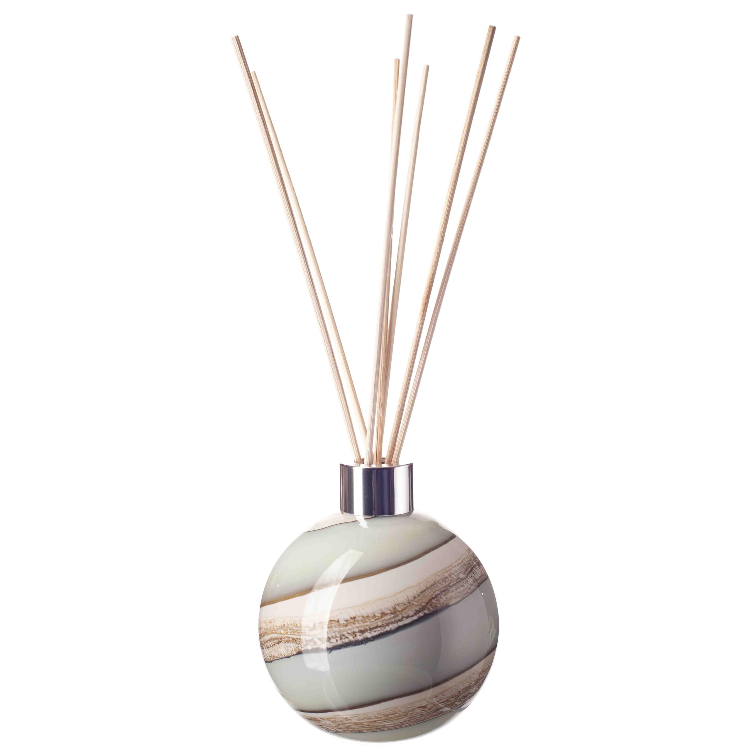 Glass Reed Diffuser Sphere - Sage, Cream, Brown & Grey (Smoked Meadows)