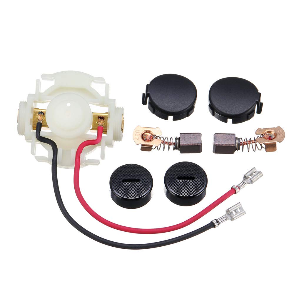 EsportsMJJ Carbón Cepillo + Cepillo Holder + Caps + Cap Cubre para Makita Kit Cb430 Bga450 Bga452 Bjs160 Bjs161