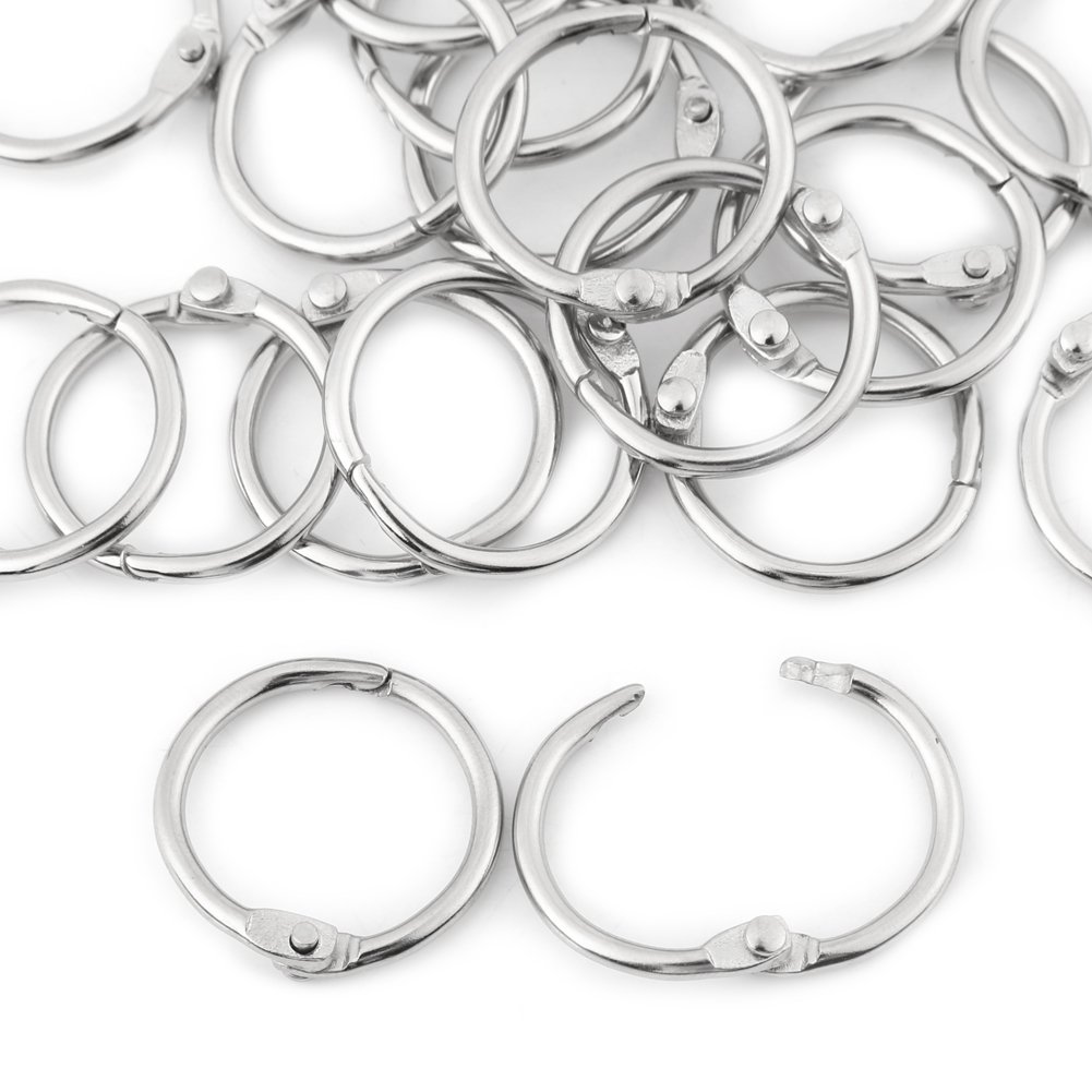 20 Anneaux De Reliure Métalliques 25mm - Pour Livres, Classeurs, Scrapbooking & DIY