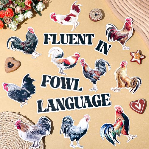 Set de 14 imanes decorativos de pollo para lavavajillas miniatura 6