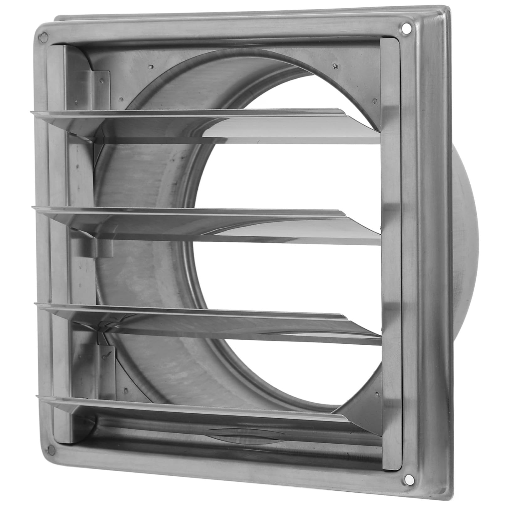 Didiseaon Rejilla Ventilación Exterior de Acero Inoxidable con Lamas Móviles Cubierta Protectora contra Lluvia para Baño Oficina y Hogar Ventilación Duradera y Resistente