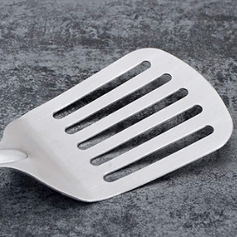 Espátula for el hogar, espátula de Cocina de Acero Inoxidable antiescaldado, Cuchara de Sopa Espesa, Juego de espátula de Cuchara ranurada