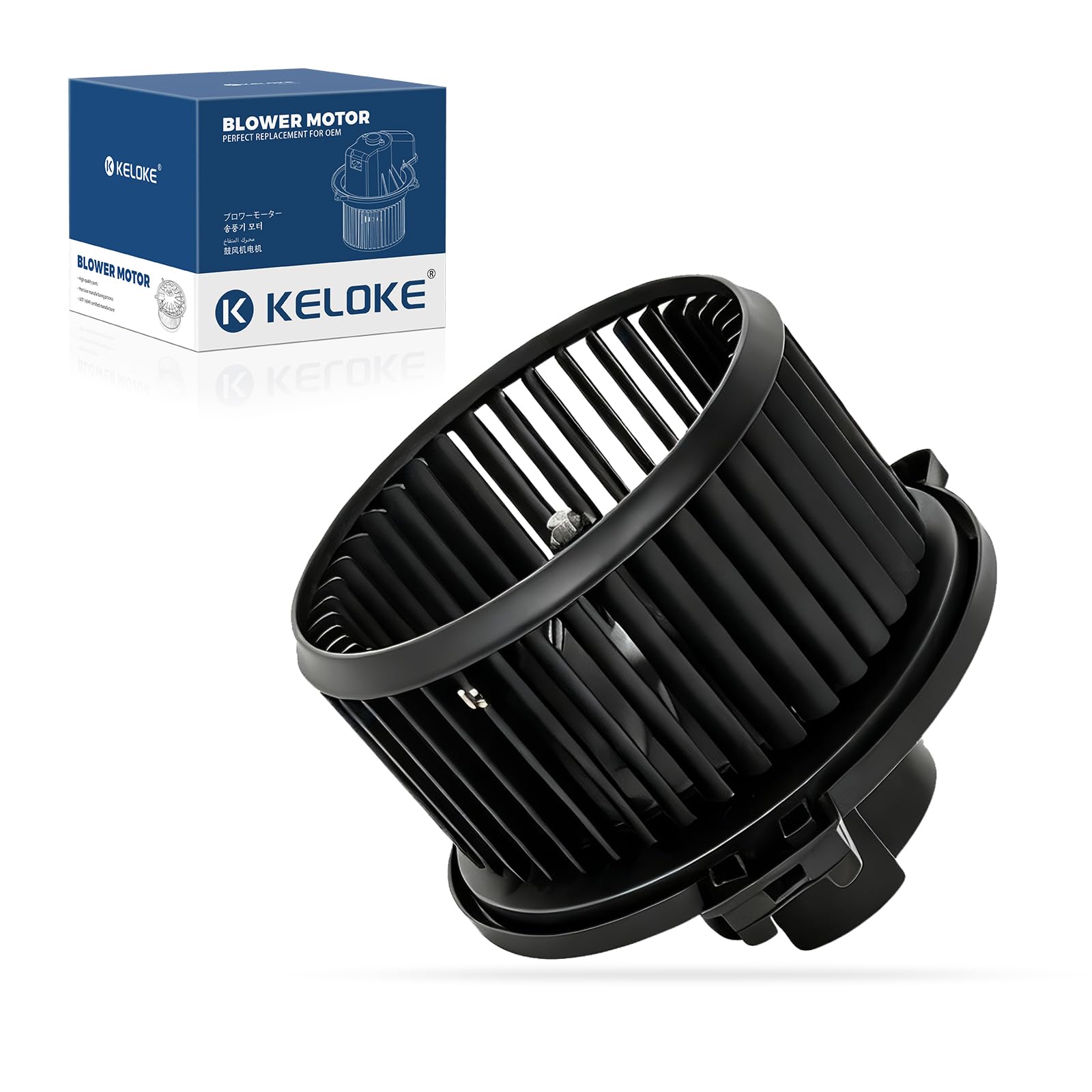 KELOKE Front HVAC Heater Blower Motor Fan Compatible with Toyota | Corolla 2003-2008, Matrix 2003-2007 L4 1.8L, with Fan Cage, Replace# 700057 87103-02070, 87103-02370