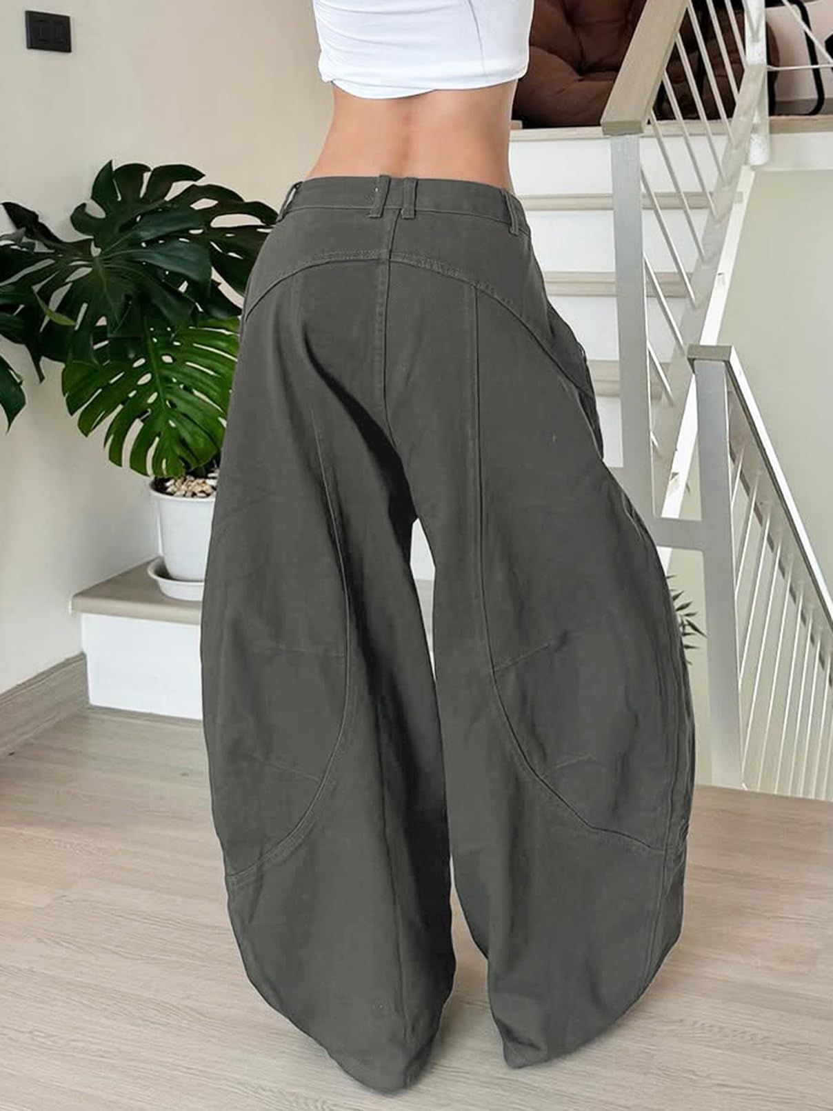 Barrel Boyfriend-Jeans für Damen, niedrige Taille, Y2K, weites Bein, Hip-Hop-Denim-Hose, Straße, Baggy-Jeans mit Taschen