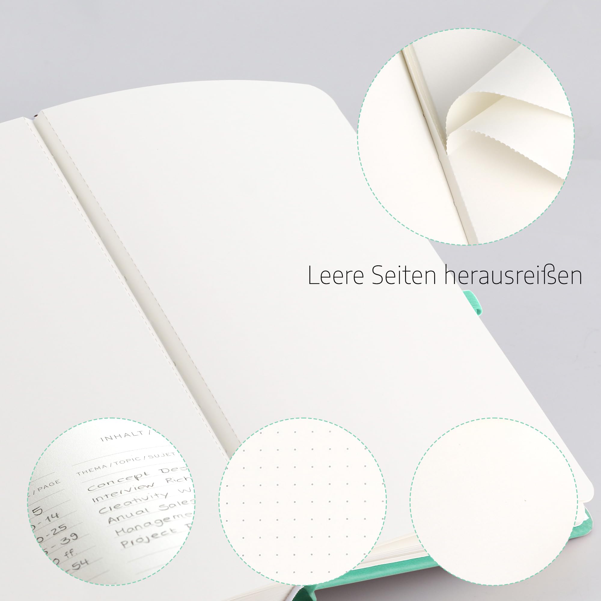 Carnet Bullet Journal A5 à Points Pretty Flowers – 156 Pages, Élastique, Papier Premium 100g/m², Respectueux Du Climat