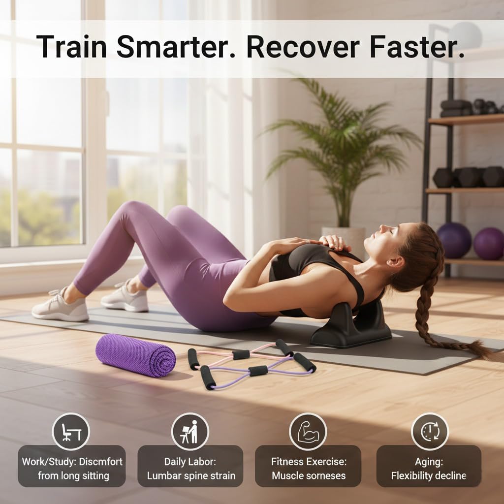 Psoas Release Tool Massager with Towel and Resistance Bands, Deep Tissue Hip Massager Flexor Stretcher, Psoas Muscle Release Tool, Quick Recovery and Trigger Point Massager for Pain Relief