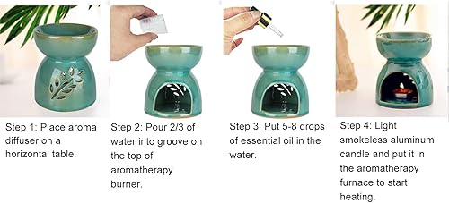 Miniatura 3 de Aromaterapia Aroma Cera Derretida, Quemador de aceite esencial, Quemador de carbón clásico para decoración de la habitación del hogar, Reiki