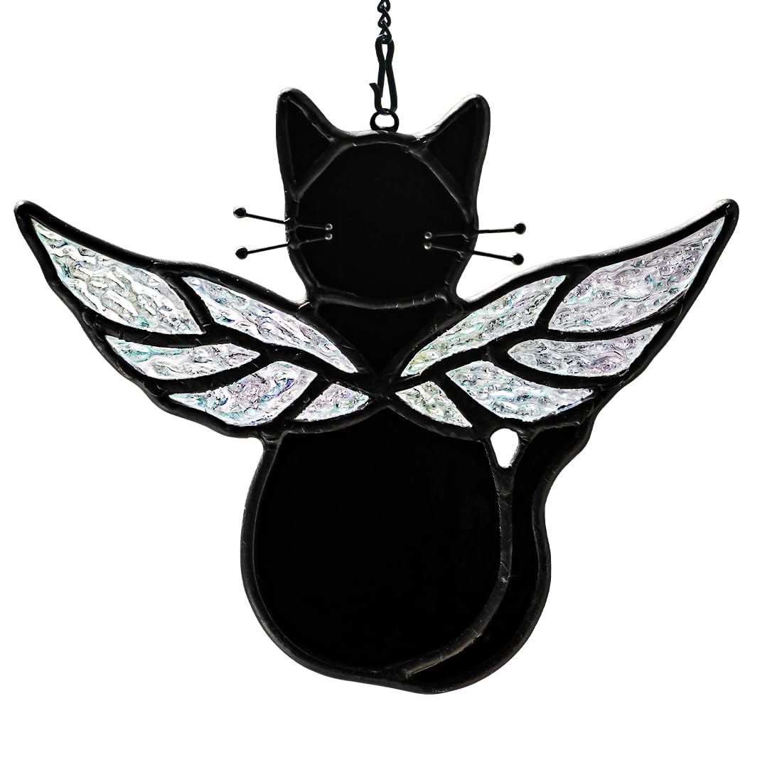 HAOSUM Black Cat Memorial Gifts for Cat Lover,Stained Glass Suncatcher Gift — image 1