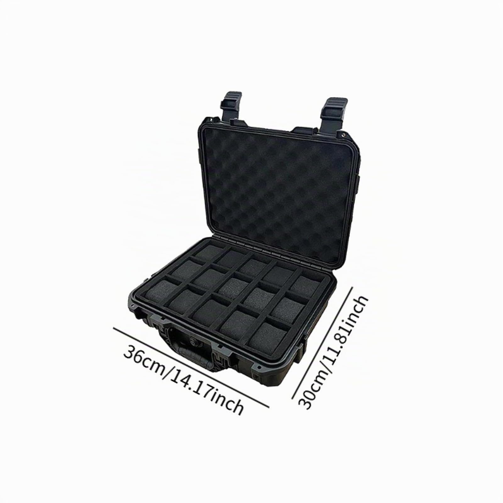 Perfeclan Étui de Transport pour Montre, Compartiment de Protection Compact, 15 emplacements, Anti-poussière, avec Boucle de Verrouillage, étui de Rangement de