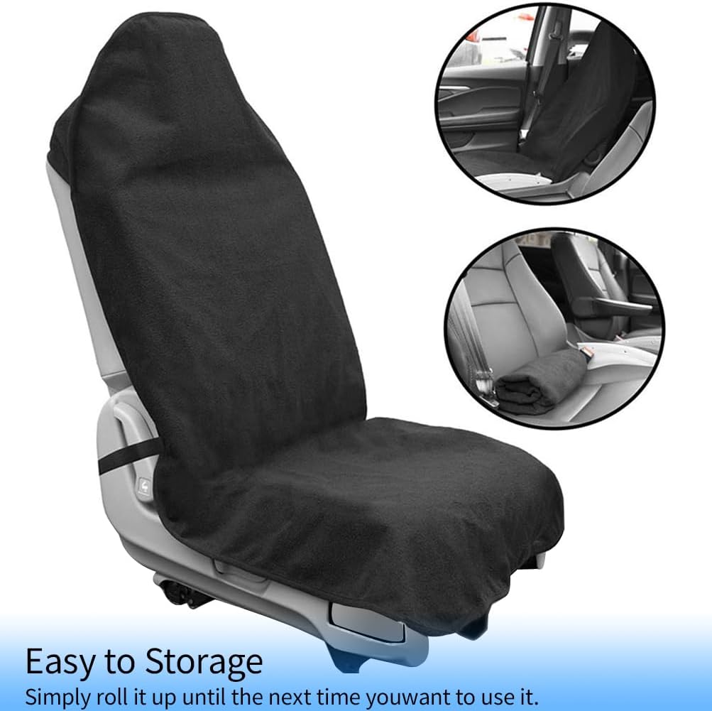 Waterproof Sweating Car Seat Cover for Post Gym Workout, Running, Swimming, Beach and Hiking, Universal Fit Non-Slip Bucket Seat Protector for Cars SUV Trucks, Machine Washable