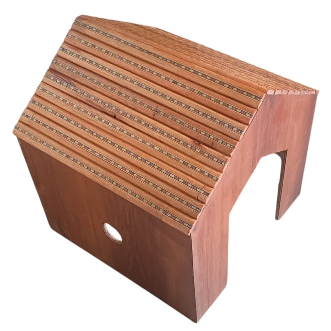 INR’s Farm Fresh Big Wooden Hideout House for Rabbits, Guinea Pigs, Hamsters, Tortoise & Small Pets (L-B-H = 1Ft X 1Ft X 1Ft) | Spacious, Durable & Natural Wood Pet Hideout for Small Pets