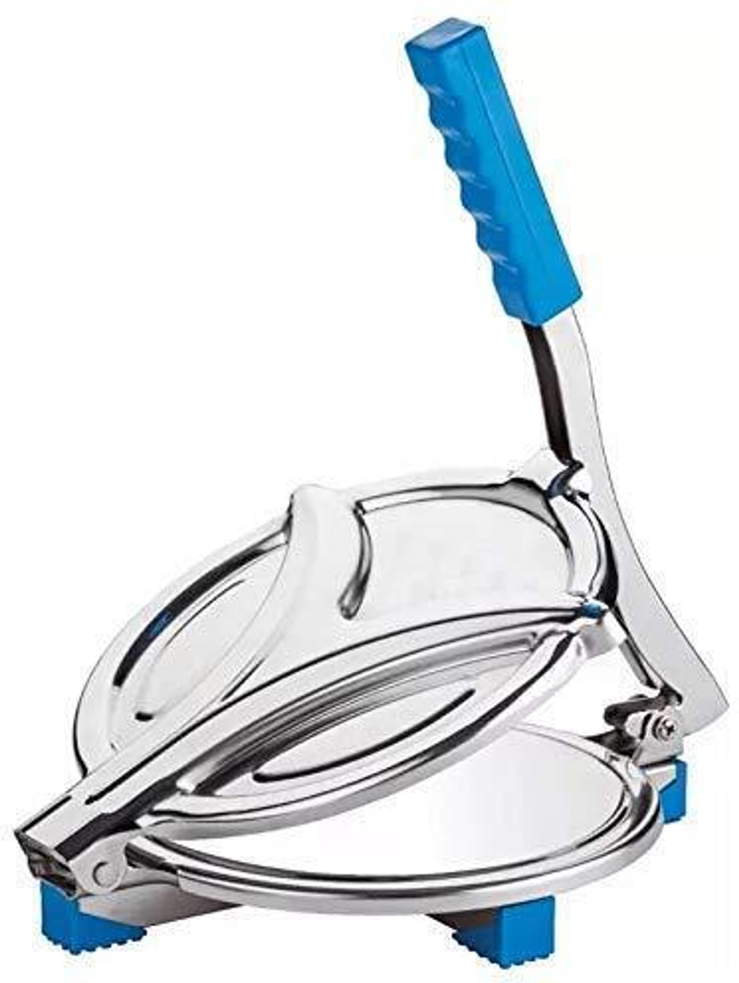 Stainless Steel Puri Maker with Blue Handle, Press for Round Roti and Puri Making-image-16