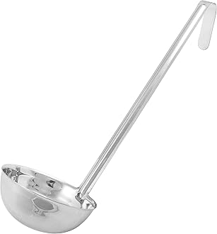 Winco Prime One Piece Stainless Steel Ladle, NSF Listed, 12 Ounce