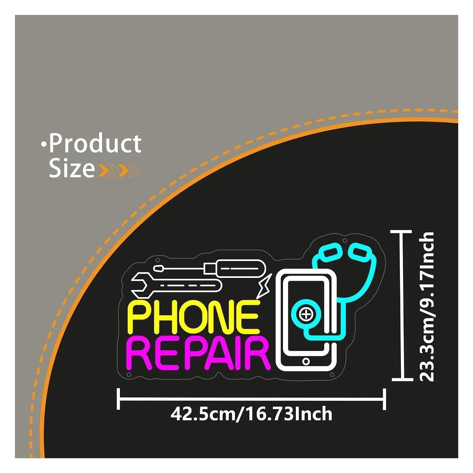 Insegna al Neon Insegna Al Neon LED "Phone Repair"