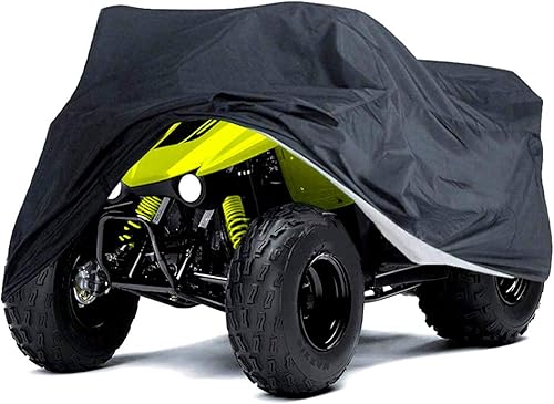 Cubierta negra impermeable para ATV de 84 x 47 x 40 pulgadas, XL Quad ATC 4 ruedas, protección UV para todas las estaciones, para Kawasaki, Yamaha,