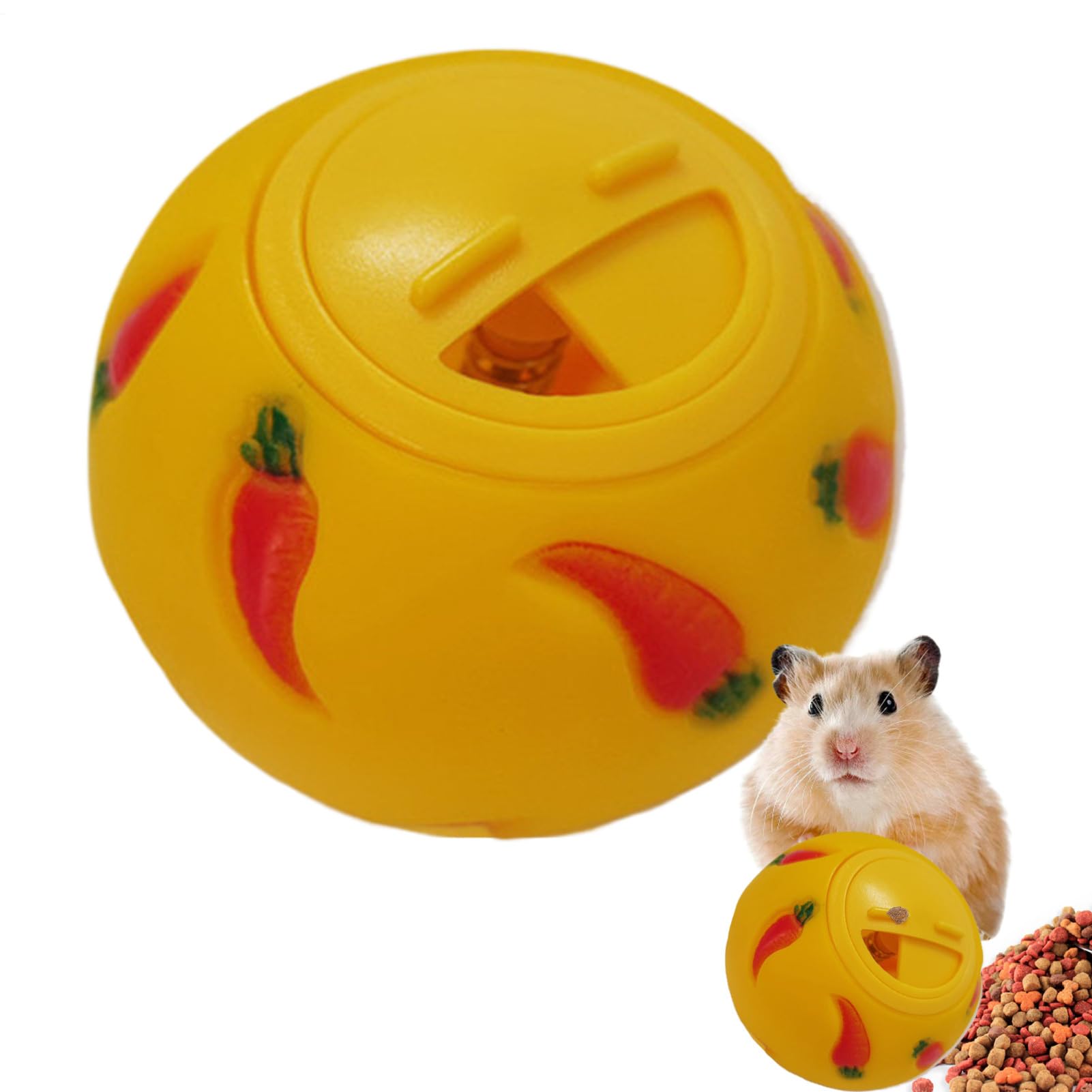 Bunny Treat Ball Dispenser, Food Dispensing Interactive Toys | Snack Ball, Puzzle Feeder, Forage Toys for Hedgehogs and Other Small Pets