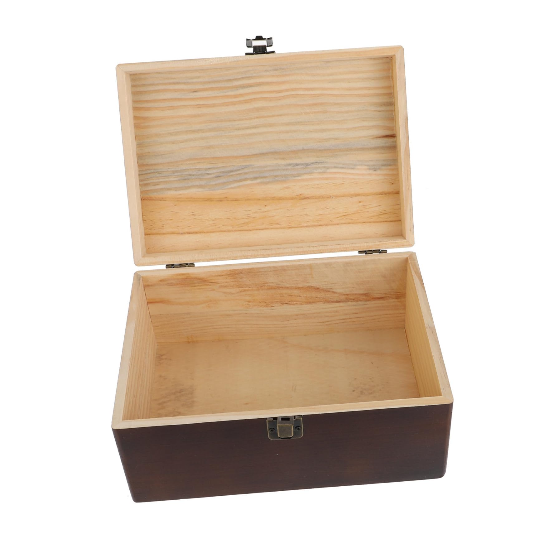 Boîte de rangement pour bijoux en bois véritable au style rétro raffiné