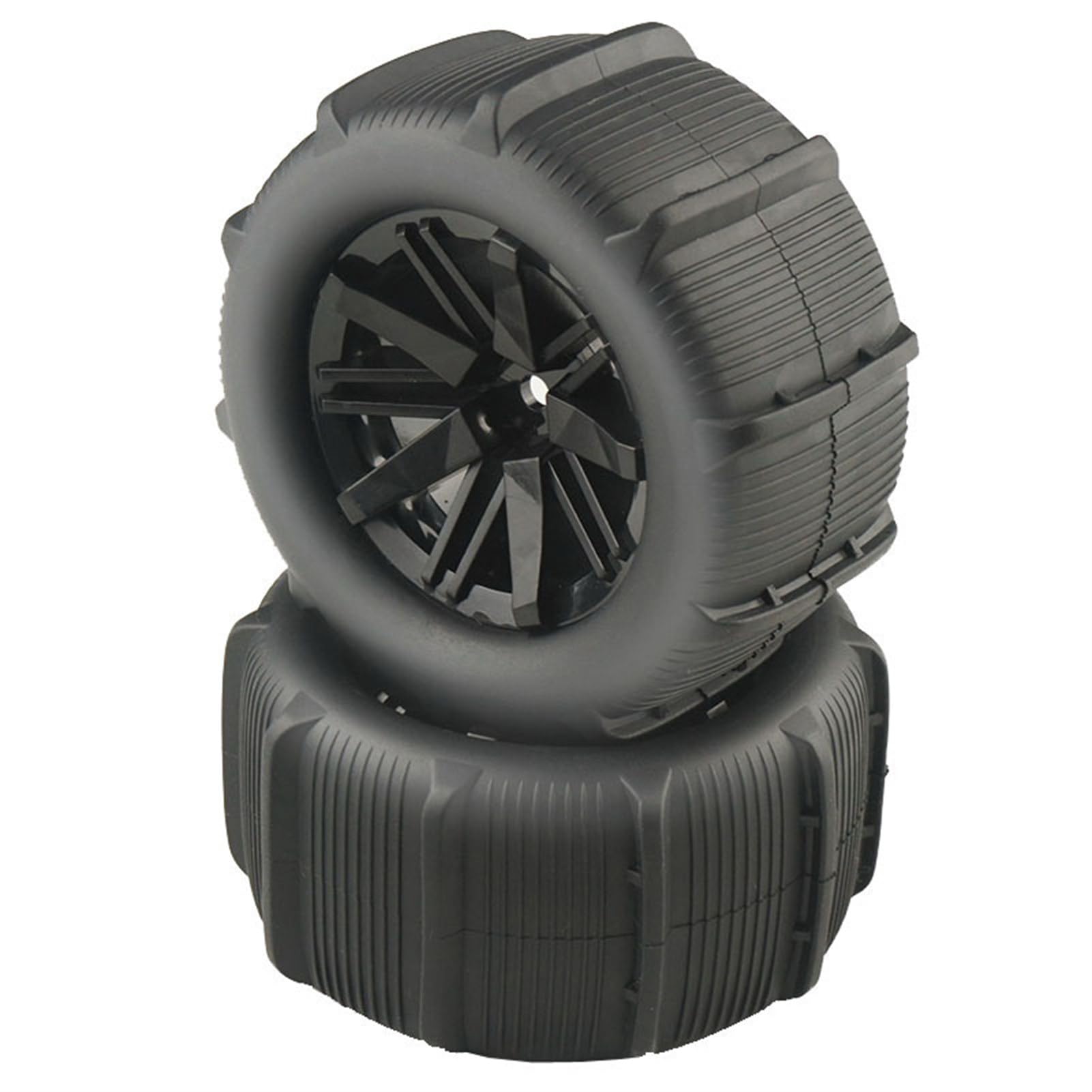 12mm Hex Hub RC Wheel Rims & Rubber Tires 1/10 1/12 1/14 1/16 1/18 Scale Beach Sand/Snow/Desert Off Road Crawler Truck Wheels Tires Compatible with WLtoys 144001 (4* Tires with Tools)