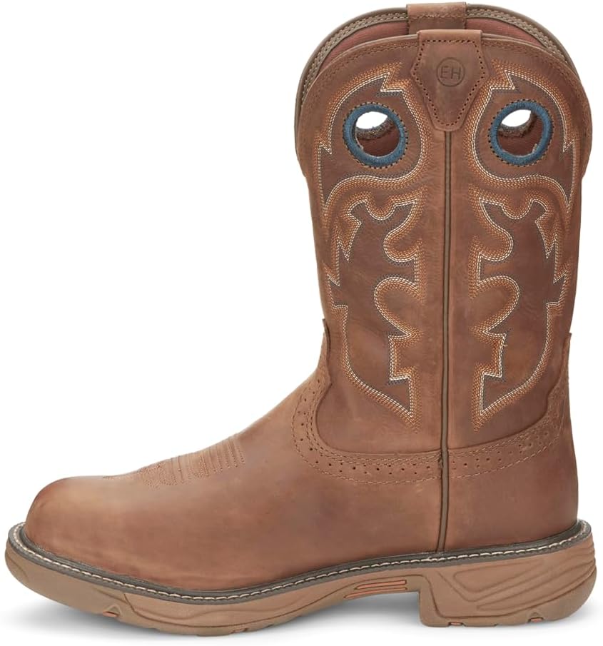Justin Men's Rush Western Work Boot Composite Toe Brown 11 D(M) US