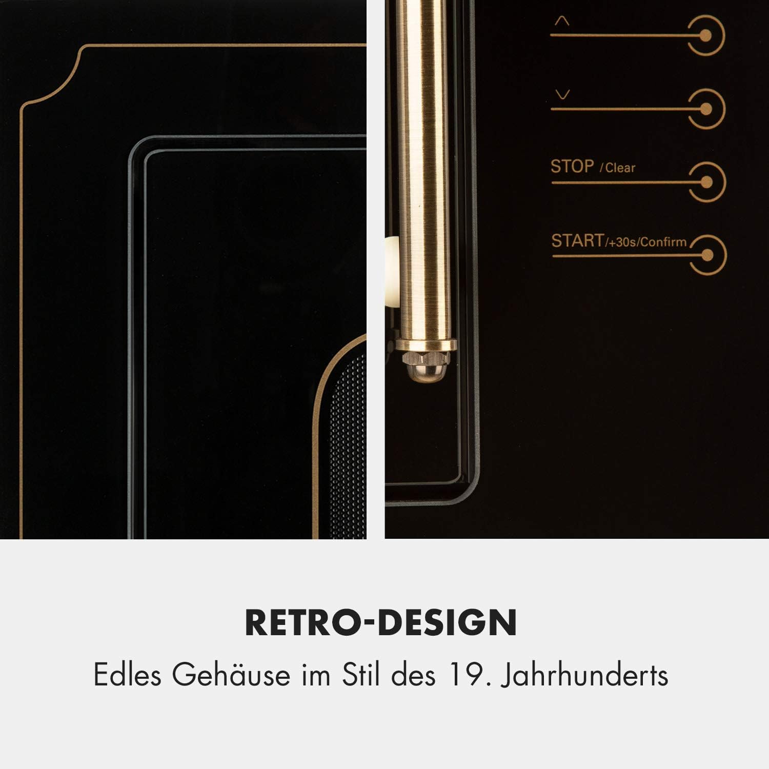 Klarstein Victoria 25 Microwave retro design elements