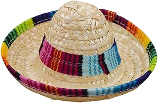 Confezione da 3 Mini Cappelli da Festa Sombrero Cappelli messicani per Bambole per Bambini Decorazioni per Animali Domestici